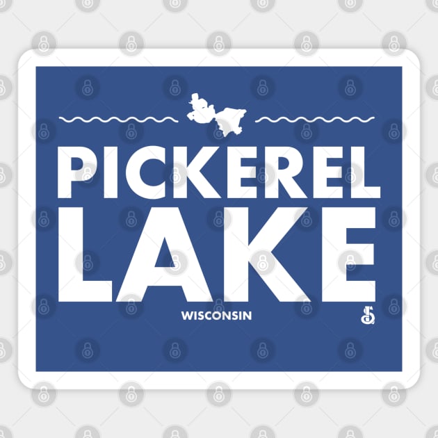 Langlade County, Forest County, Wisconsin - Pickerel Lake Magnet by LakesideGear